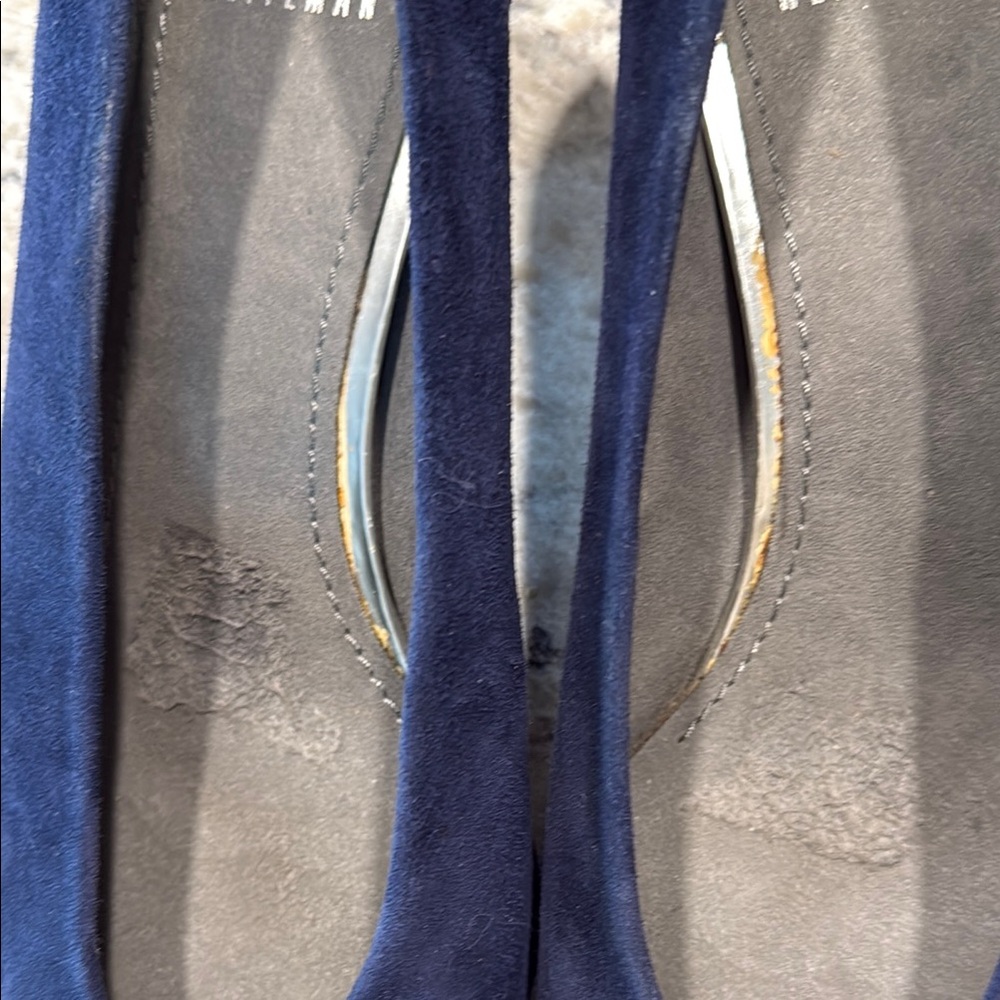 Stuart Weitzman dark blue pumps with neat design on inner heel! - Picture 6 of 6